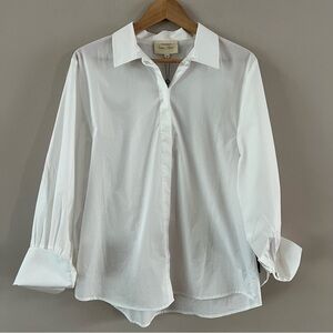 Tuckernuck x india hicks Cotton Britwell Blouse  Ladies size medium white